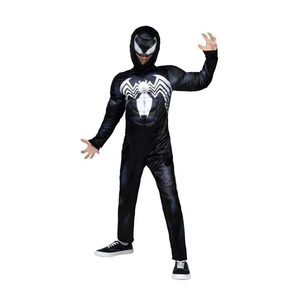 Marvel Spider-Man Venom Costume Padded Jumpsuit Boys M 8 Jazwares NWT